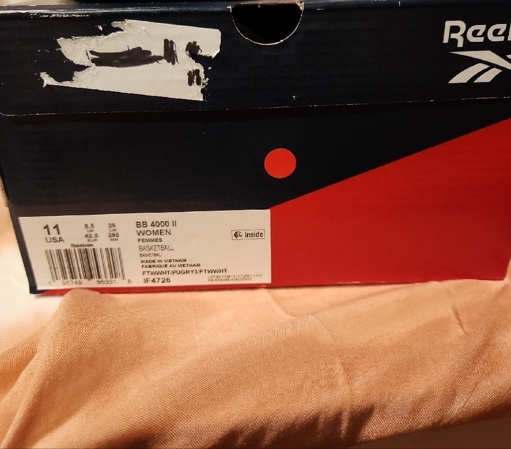 Reebok BB 4000 II Sneakers White Gray Women's Size 11 - Picture 3 of 10